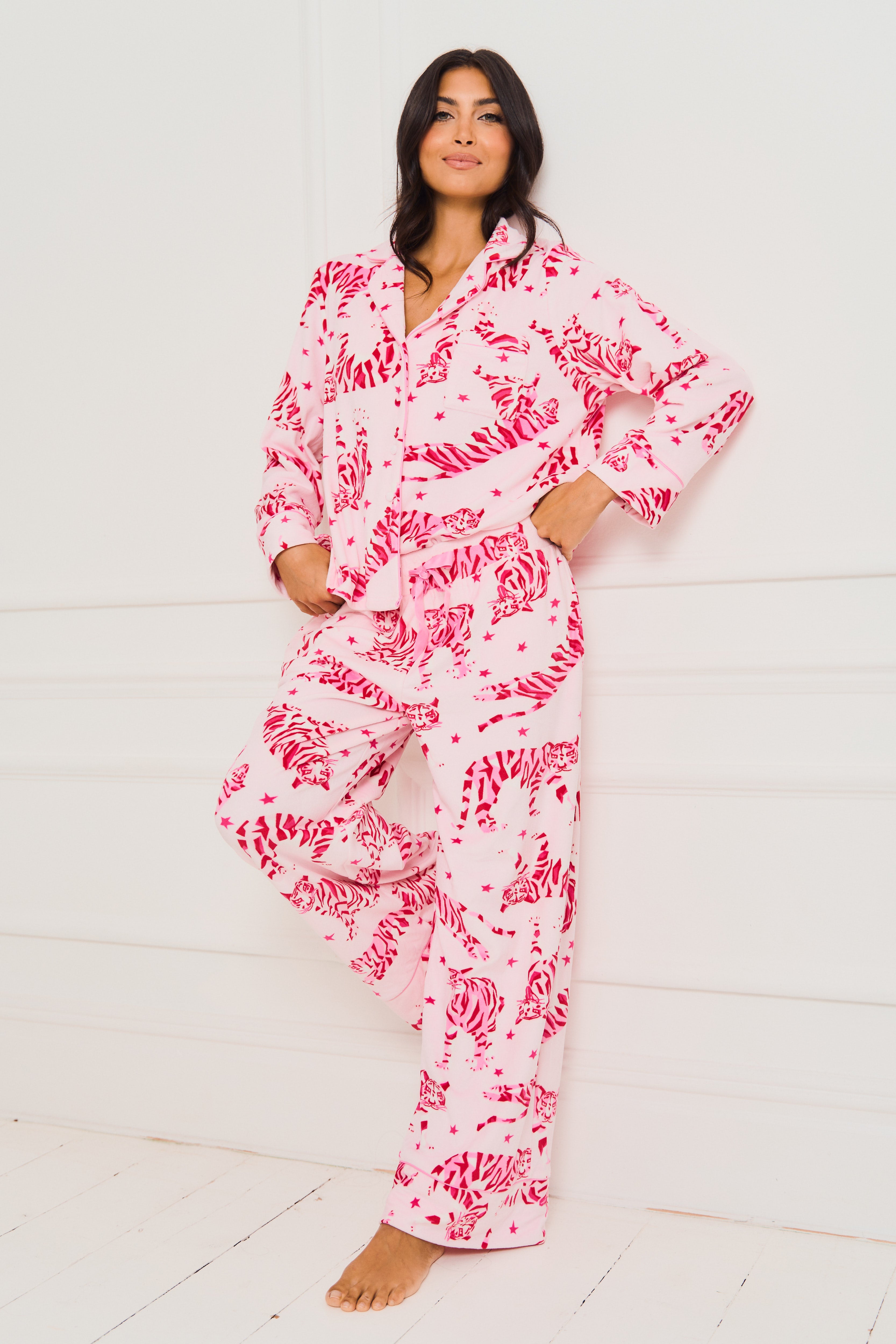 Pyjamas Label Features Tiger Print PJ Set – Jim Jam The Label