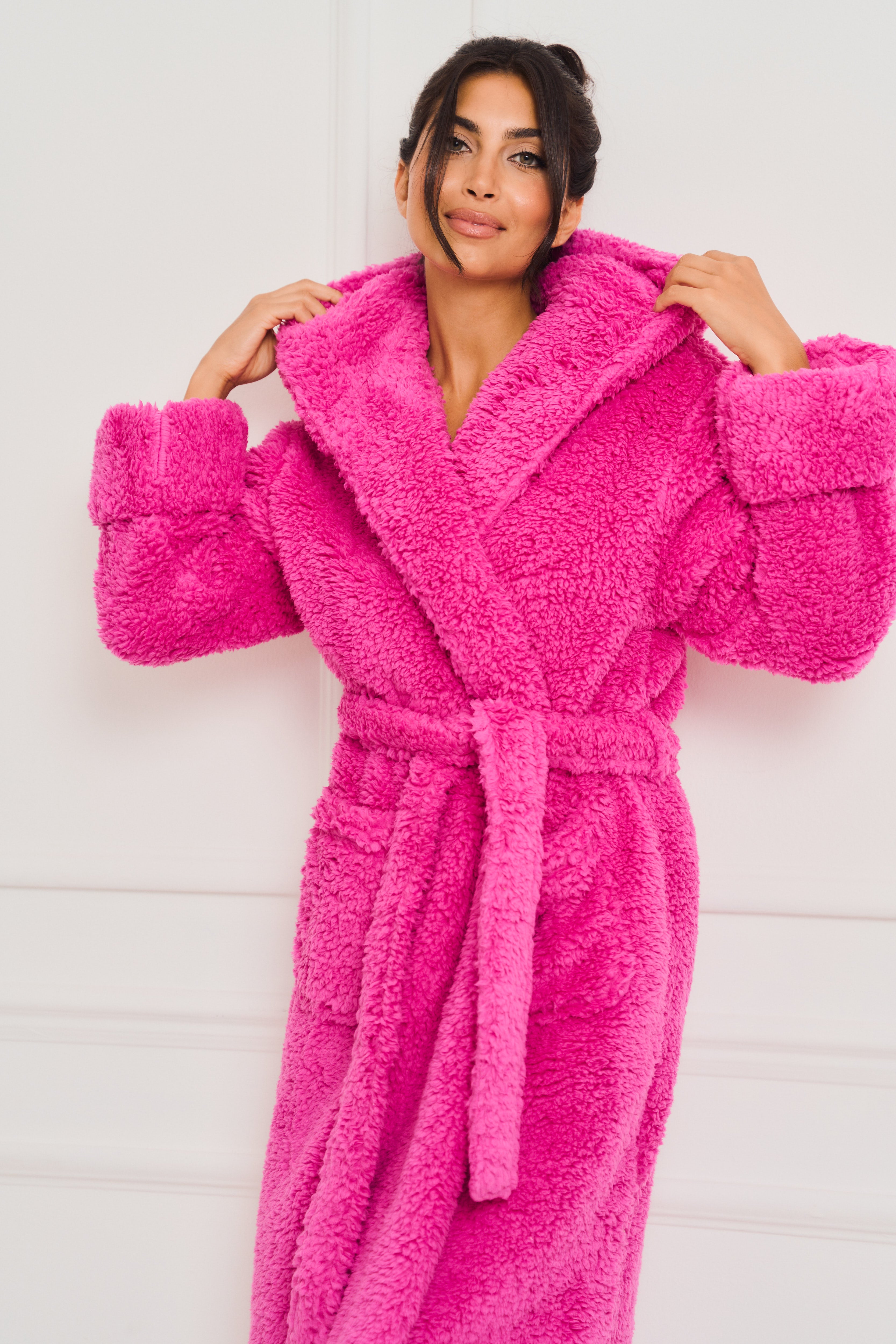 Pink Plush Dressing Gown – Jim Jam The Label