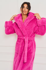 Pink Plush Dressing Gown