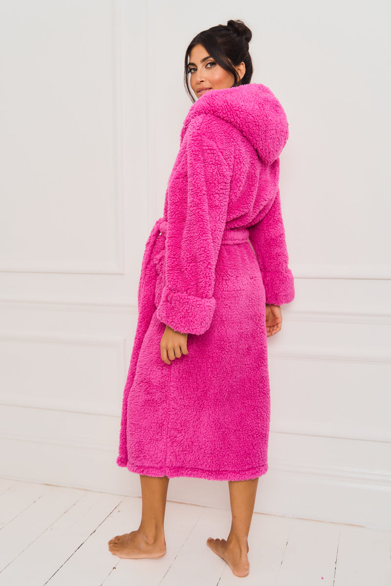 Pink Plush Dressing Gown