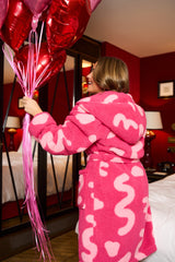 Pink Squiggle Dressing Gown