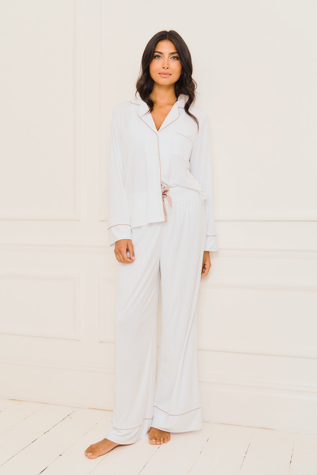 White Traditional PJ Set