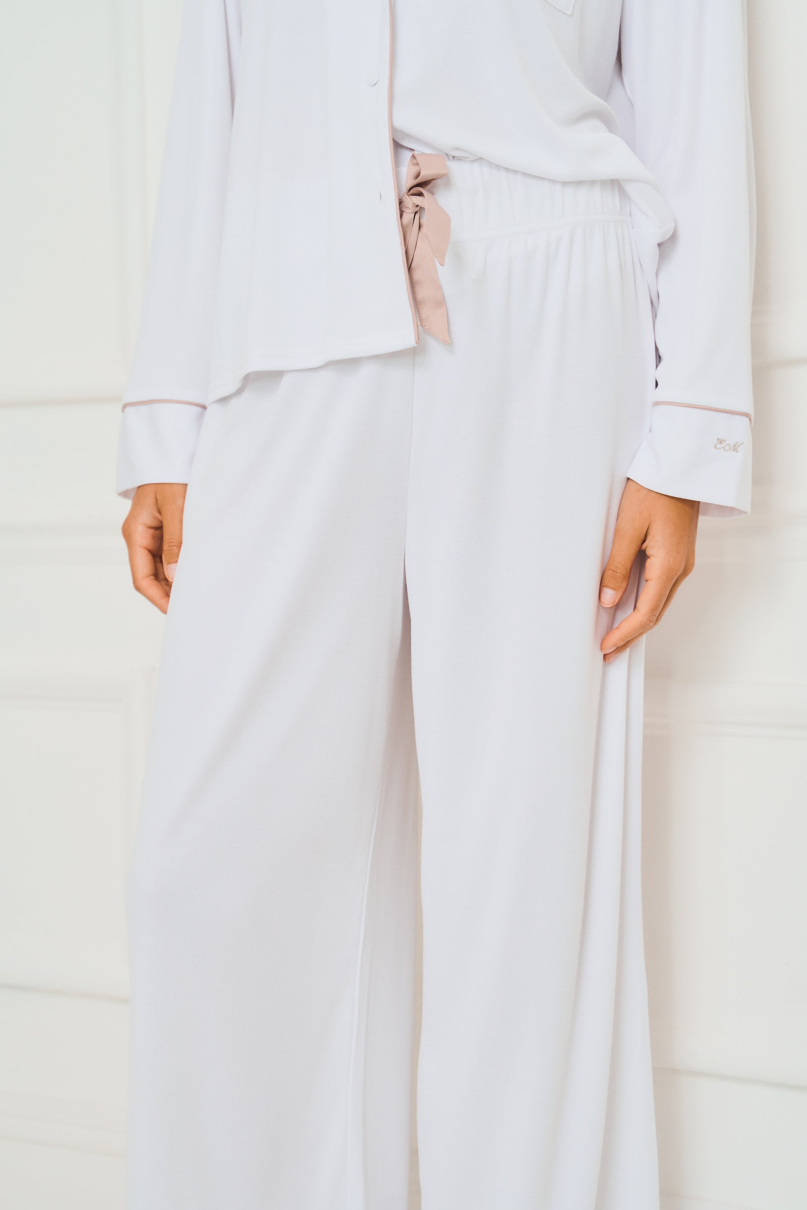 White Traditional PJ Set – Jim Jam The Label