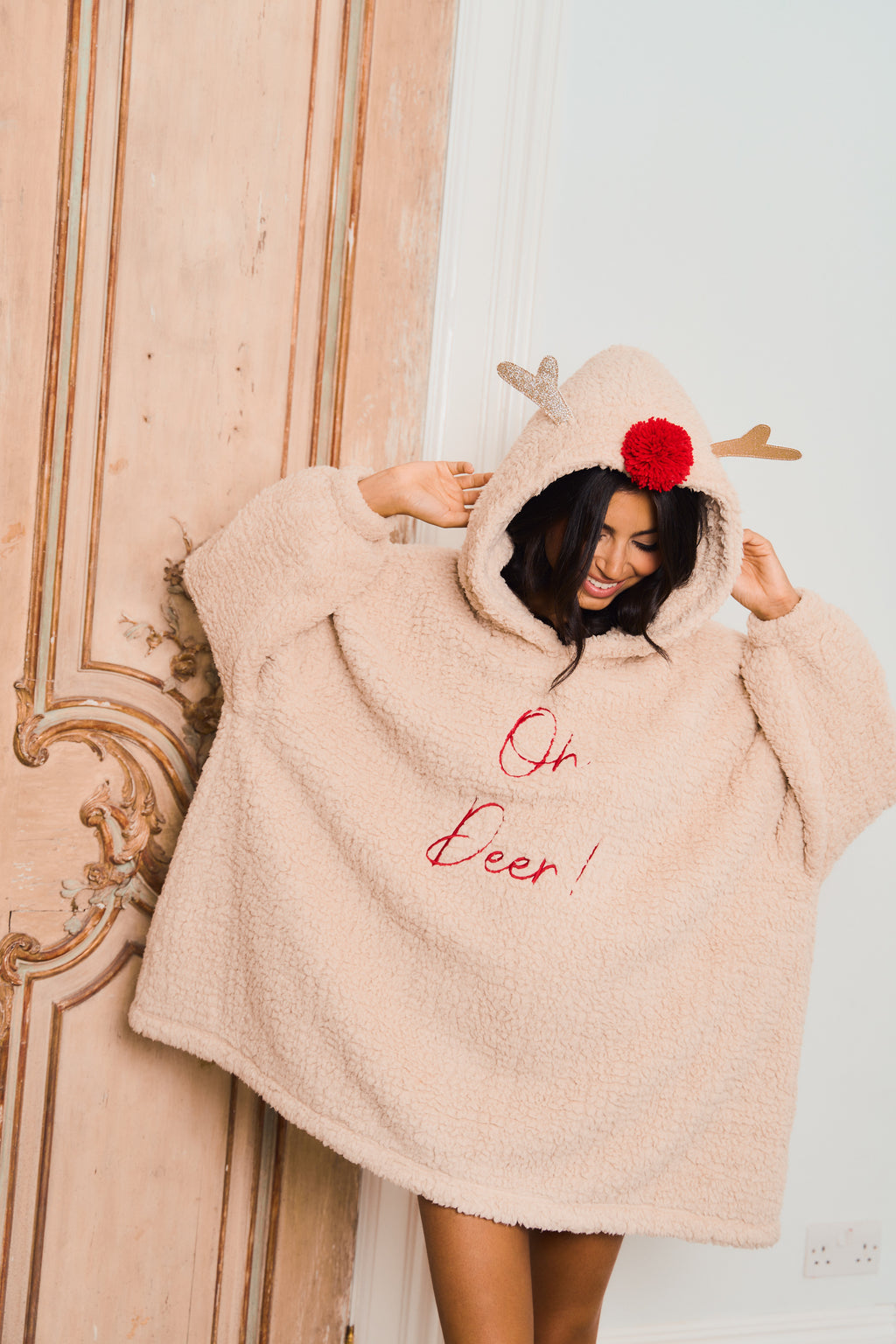 Reindeer Oversized Cosy Hoodie