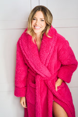 Pink Plush Dressing Gown