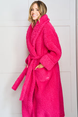 Pink Plush Dressing Gown