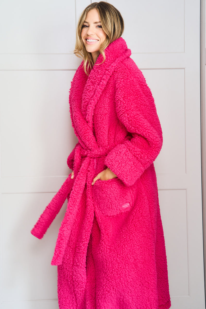 Pink Plush Dressing Gown