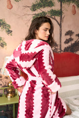 JimJam Deep Pink Stripe Dressing Gown
