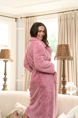 Longline Fur Lilac Dressing Gown