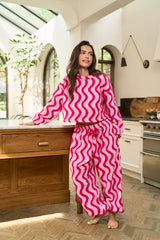 Pink Textured Lounge Set