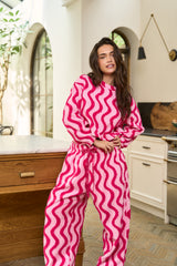 Pink Textured Lounge Set