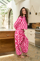 Pink Textured Lounge Set