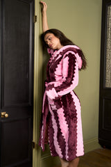 Burgundy Stripe Dressing Gown