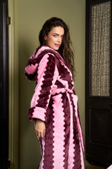 Burgundy Stripe Dressing Gown