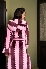 Burgundy Stripe Dressing Gown