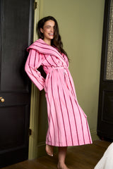 Longlength Stripe Velour Gown