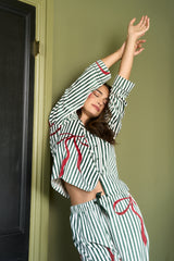 Stripe Bow Pyjama Set