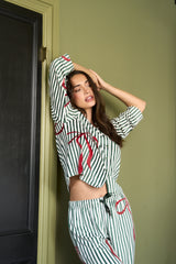 Stripe Bow Pyjama Set