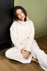 Cream Textured Lounge Set