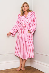 Pink Stripe Dressing Gown