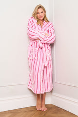 Pink Stripe Dressing Gown