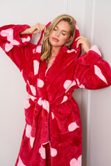 Pink Heart Dressing Gown