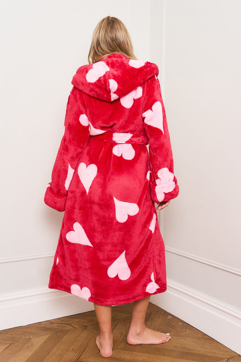 Pink Heart Dressing Gown