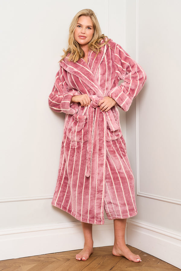 Lilas Stripe Dressing Gown