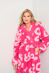 Pink Squiggle Dressing Gown