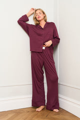 Burgundy Traditional Pyjama Set