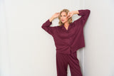 Burgundy Traditional Pyjama Set