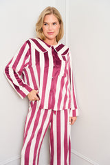 Burgundy Stripe Pyjamas