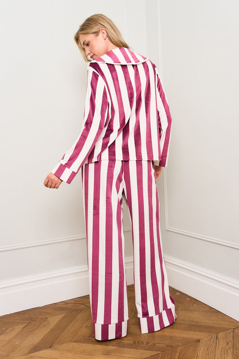 Burgundy Stripe Pyjamas