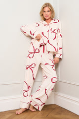 Burgundy Bow Print Pyjama