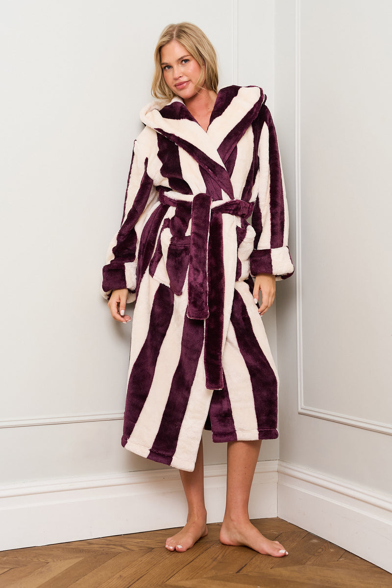 Burgundy Two Tone Robe