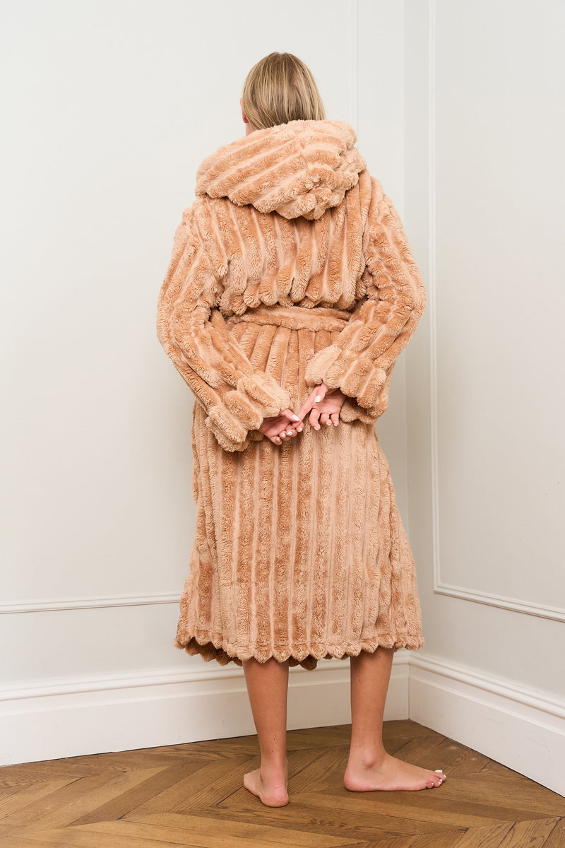 Caramel Ribbed Dressing Gown