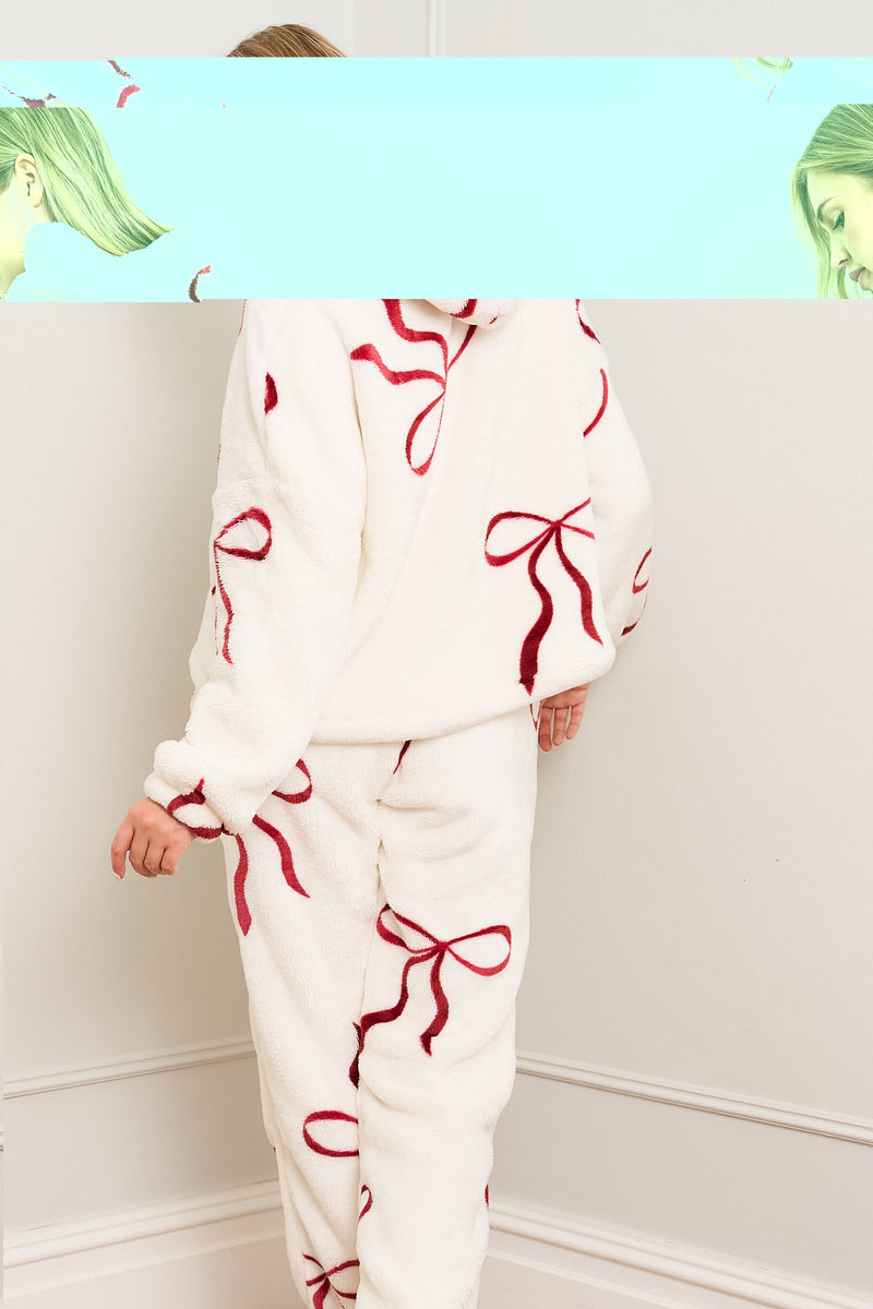 Multi Red Bow Print Twosie