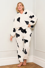 Black & White Large Heart Print Twosie