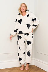 Black & White Large Heart Print Twosie