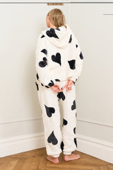 Black & White Large Heart Print Twosie