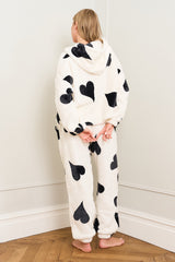 Black & White Large Heart Print Twosie