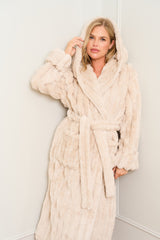 Neutral Ribbed Dressing Gown