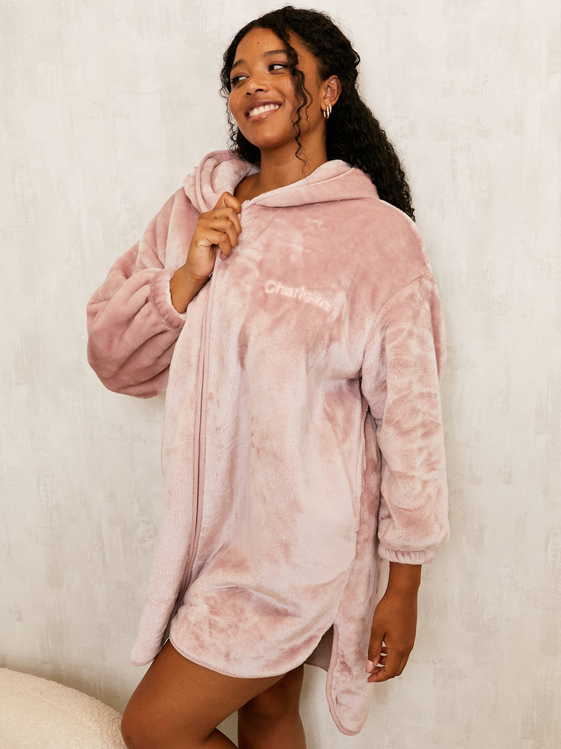 Personalised Plush Zip Through Hoody