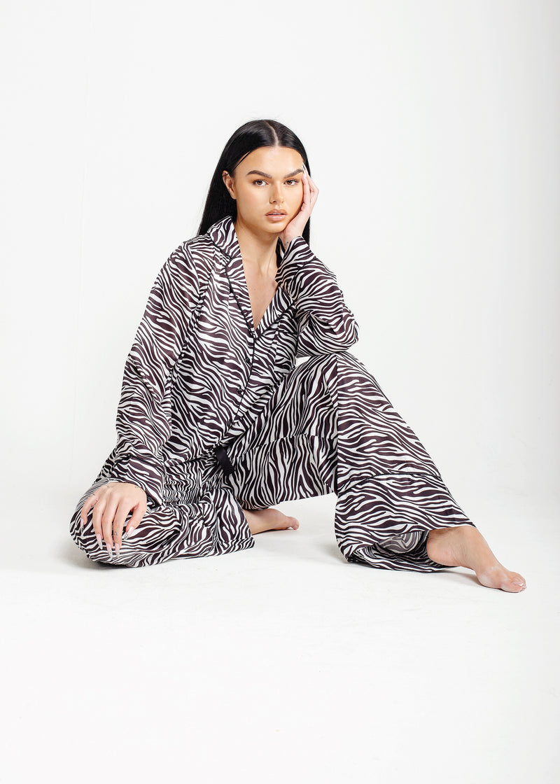 Pyjama Lable Monochrome Satin Pyjama Set – Jim Jam The Label
